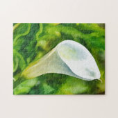 Witte Calla Lily Bloem Art Puzzel (Horizontaal)