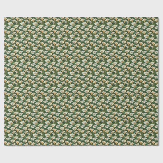 Witte Calla Lily Bloemen Cadeau Wrapping Bruiloft Cadeaupapier (Vlak)