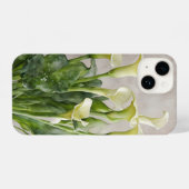 Witte Calla Lily Bloemen Kunst Telefoon Case iPhone Hoesje (Achterkant horizontaal)