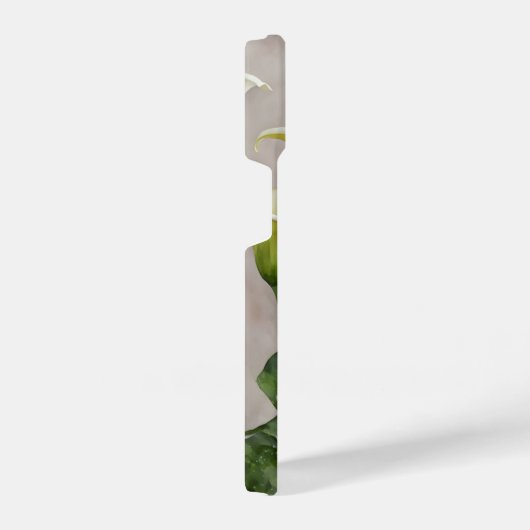 Witte Calla Lily Bloemen Kunst Telefoon Case iPhone Hoesje (Rechterkant)