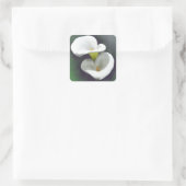 Witte Calla Lily Bloemen Vierkante Sticker (Tas)