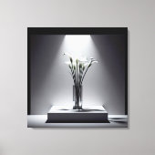 Witte Calla Lily boeket in de kijker Canvas Afdruk (Voorkant)