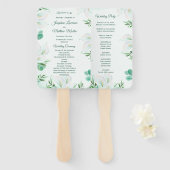 Witte Calla Lily bruiloft ceremonie programma's Handwaaier (Voorkant en achterkant)