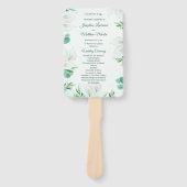 Witte Calla Lily bruiloft ceremonie programma's Handwaaier (Voorkant)