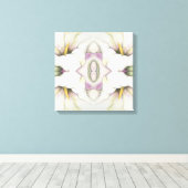 Witte Calla Lily Canvas Print (Insitu (Houten vloer))