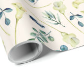 Witte Calla Lily en Eucalyptus Cadeaupapier (Rol Hoek)