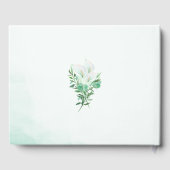 Witte Calla Lily Floral bruiloft Gastenboek (Achterkant)