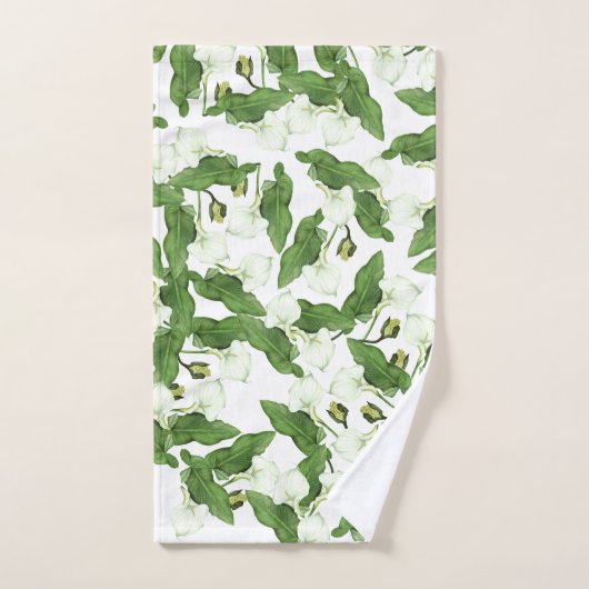witte Calla Lily Flower Bath-handdoekset Bad Handdoek (Handdoek)