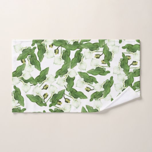 witte Calla Lily Flower Bath-handdoekset Bad Handdoek (Handdoek)