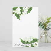  witte Calla Lily Flowers Stationery Briefpapier (Staand voorkant)