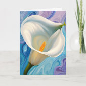 Witte Calla Lily in stijl van Georgia O'Keeffe Kaart (Voorkant)