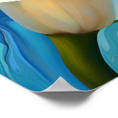 Witte Calla Lily in stijl van Georgia O'Keeffe Poster (Hoek)