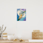 Witte Calla Lily in stijl van Georgia O'Keeffe Poster (Keuken)