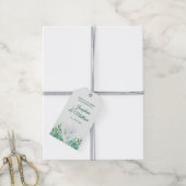 Witte Calla Lily Monogram Bruiloft Favor Labels Cadeaulabel (Met Touw)