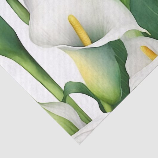 Witte Calla Lily Natuur Tissuepapier (Detail)