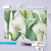 Witte Calla Lily Natuur Tissuepapier (Craft)
