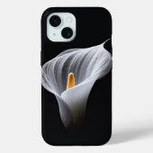 Witte Calla Lily op zwart Case-Mate iPhone Case (Achterkant)
