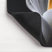 Witte Calla Lily op zwart Muismat (Hoek)