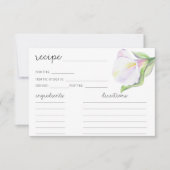 Witte calla - Receptenkaart (Voorkant)