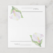 Witte calla - Trouwplaatskaarten Plaatskaartje (Buitenkant ongevouwen)