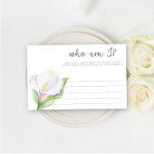 Witte calla - Wie ben ik vrijgezellenfeest spel Briefpapier