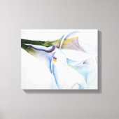WITTE CALLILY FLOWERS WRAPPED CANVAS PAINTING (Voorkant)