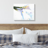WITTE CALLILY FLOWERS WRAPPED CANVAS PAINTING AFDRUK (Insitu (Slaapkamer))