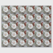 Witte Camelia Cadeaupapier (Vlak)
