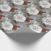 Witte Camelia Cadeaupapier (Hoek)