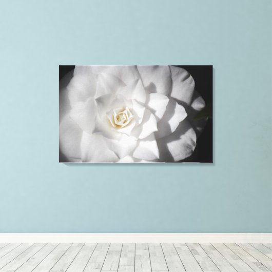 Witte Camelia Canvas Afdruk (Insitu (Houten vloer))