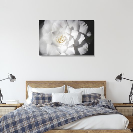 Witte Camelia Canvas Afdruk (Insitu (Slaapkamer))