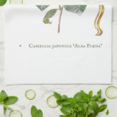 Witte camelia theedoek (Gevouwen)