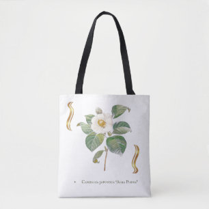Witte camelia tote bag