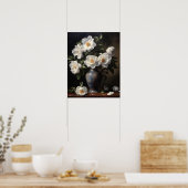 Witte Camellia Bloemen Art Print Poster (Keuken)