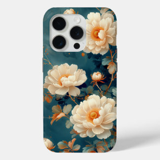 Witte Camellia Bloemendesign iPhone 15 Pro Case