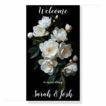 Witte camellia boeket op zwart