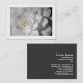 Witte Camellia (Grenzen) Visitekaartje (Voorkant / Achterkant)