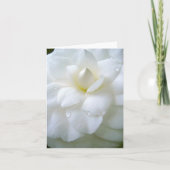 Witte Camellia met dauw Bedankkaart (Voorkant)