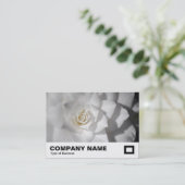 Witte Camellia Visitekaartje (Staand voorkant)