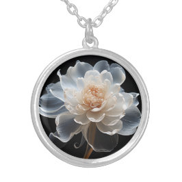 witte Camellia Zilver Vergulden Ketting