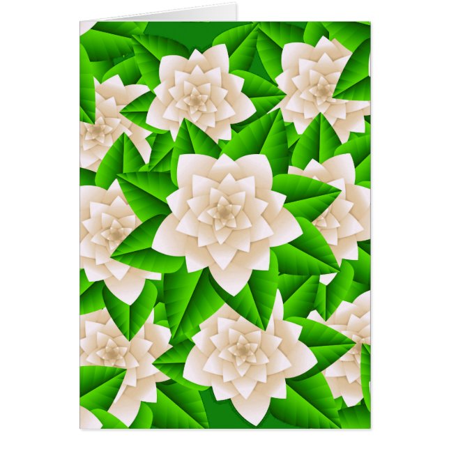 Witte Camellias en Groene Bladeren (Voorkant)