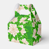 Witte Camellias en Groene Bladeren Bedankdoosjes (Achterkant)