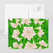 Witte Camellias en Groene Bladeren Briefkaart (Voorkant / Achterkant)