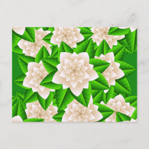 Witte Camellias en Groene Bladeren Briefkaart