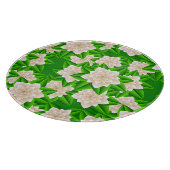 Witte Camellias en Groene Bladeren Snijplank (Hoek)