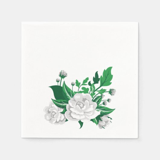 Witte Camellias Servet (Voorkant)