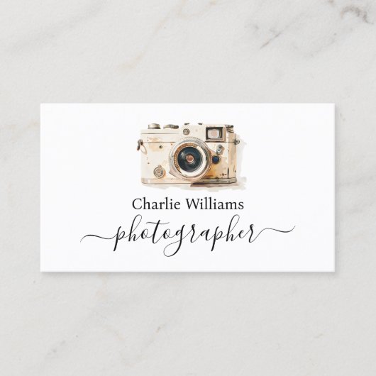 Witte  Camera Kunst, Fotograaf Visitekaartje (Voorkant)