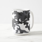 Witte Camouflage Drank Reizen Koffiemok (Voorkant rechts)