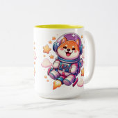 Witte campingbeker. Realistische mok mockup sjablo (Voorkant rechts)