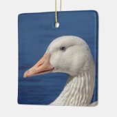Witte Canadese gans Keramisch Ornament (Links)